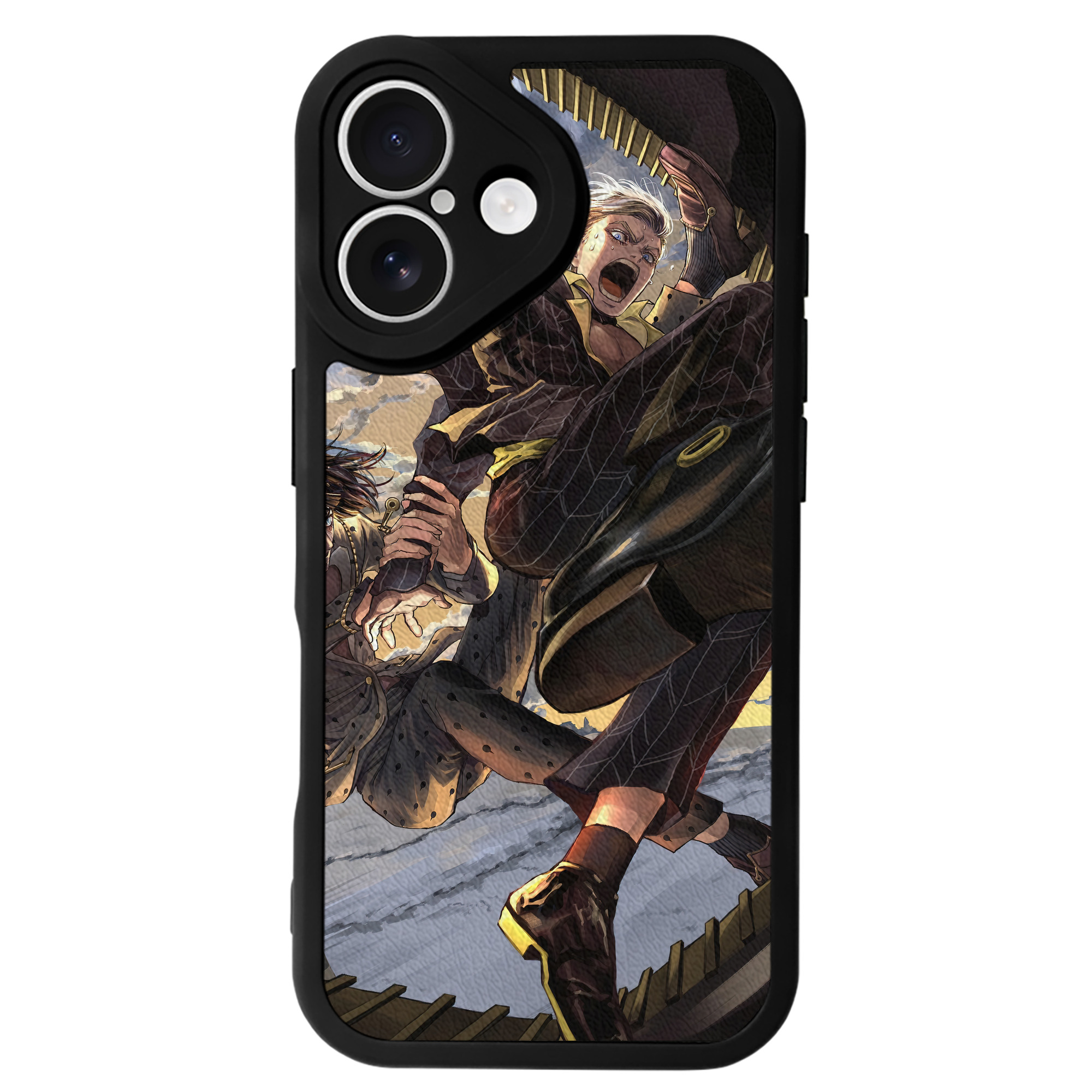 （画像用） ジョジョの奇妙な冒険 JoJo's Bizarre Adventure 【iPhone 16シリーズ対応】シリコンスマホケース（レザー調） 材質：シリコン